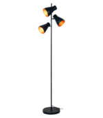 TRIO – Lámpara de Pie Negro Mate con Triple Foco Orientable